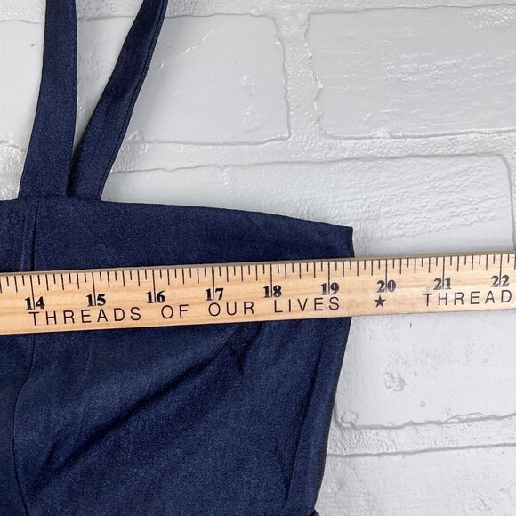 Kathy Roberts Dress Women‎ 16 Blue Shimmer Embellished Ruffle Waist Party Formal - Picture 6 of 10